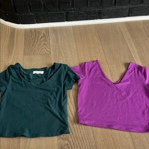 Olive & Oak Green Crop Top Short Sleeve T-Shirt
